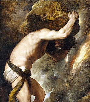 Sisyphos tr�gt den Stein